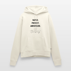 Natur Freiheit Abenteuer - Damen Camping Hoodie - Naturweiß