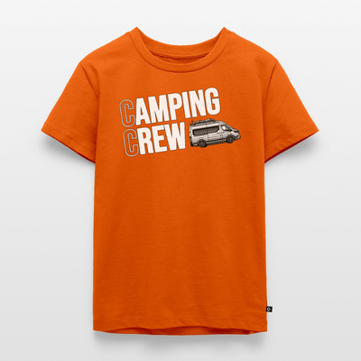 Vanlife Camping Crew - Kinder Camping T-Shirt - Orange 