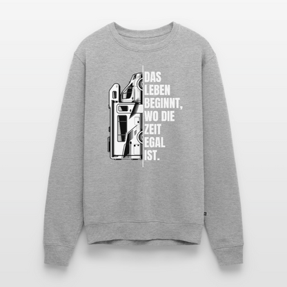 Camping ist Zeitlos - Herren Camping Sweatshirt - Vanlife - Grau meliert