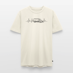 Herzschlag EKG Vanlife - Herren Camping T-Shirt - Naturweiß