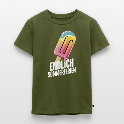 Endlich Sommerferien - Kinder Camping T-Shirt - Khaki