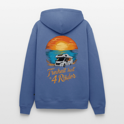 Freiheit hat 4 Räder - Herren Camping Hoodie - Wohnmobil - Taubenblau