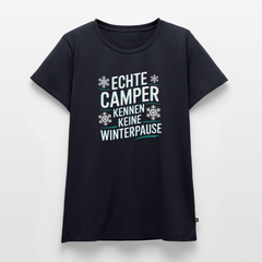 Camper ohne Winterpause - Damen Camping T-Shirt - Navy