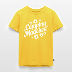 Camping Mädchen - Kinder Camping T-Shirt - Sonnengelb