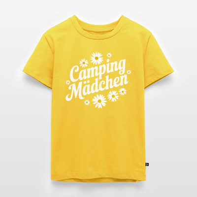 Camping Mädchen - Kinder Camping T-Shirt - Sonnengelb
