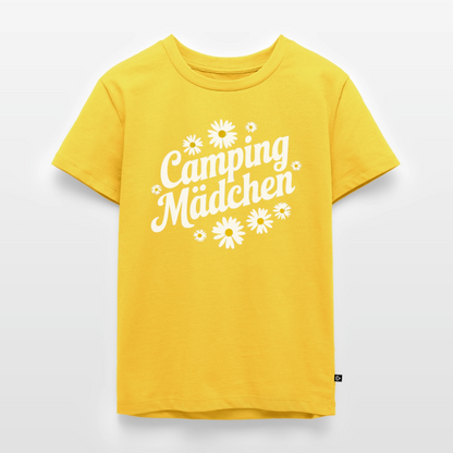 Camping Mädchen - Kinder Camping T-Shirt - Sonnengelb