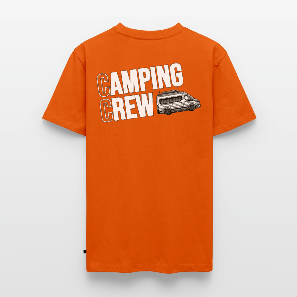 Vanlife Camping Crew - Herren Camping T-Shirt - Rückendruck - Orange 