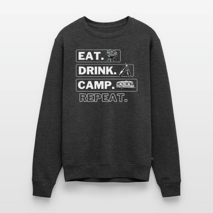 Camping Kreislauf - Herren Camping Sweatshirt - Wohnwagen - Anthrazit meliert
