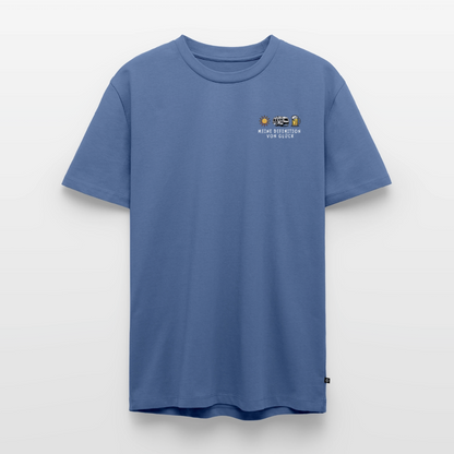 Definition von Glück - Herren Camping T-Shirt - Wohnwagen - Taubenblau