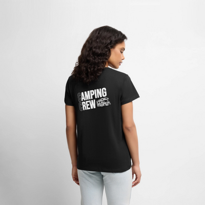 Wohnmobil Camping Crew - Damen Camping T-Shirt - Schwarz