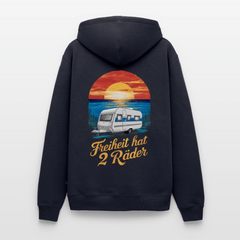 Freiheit hat 2 Räder - Herren Camping Hoodie - Wohnwagen - Navy