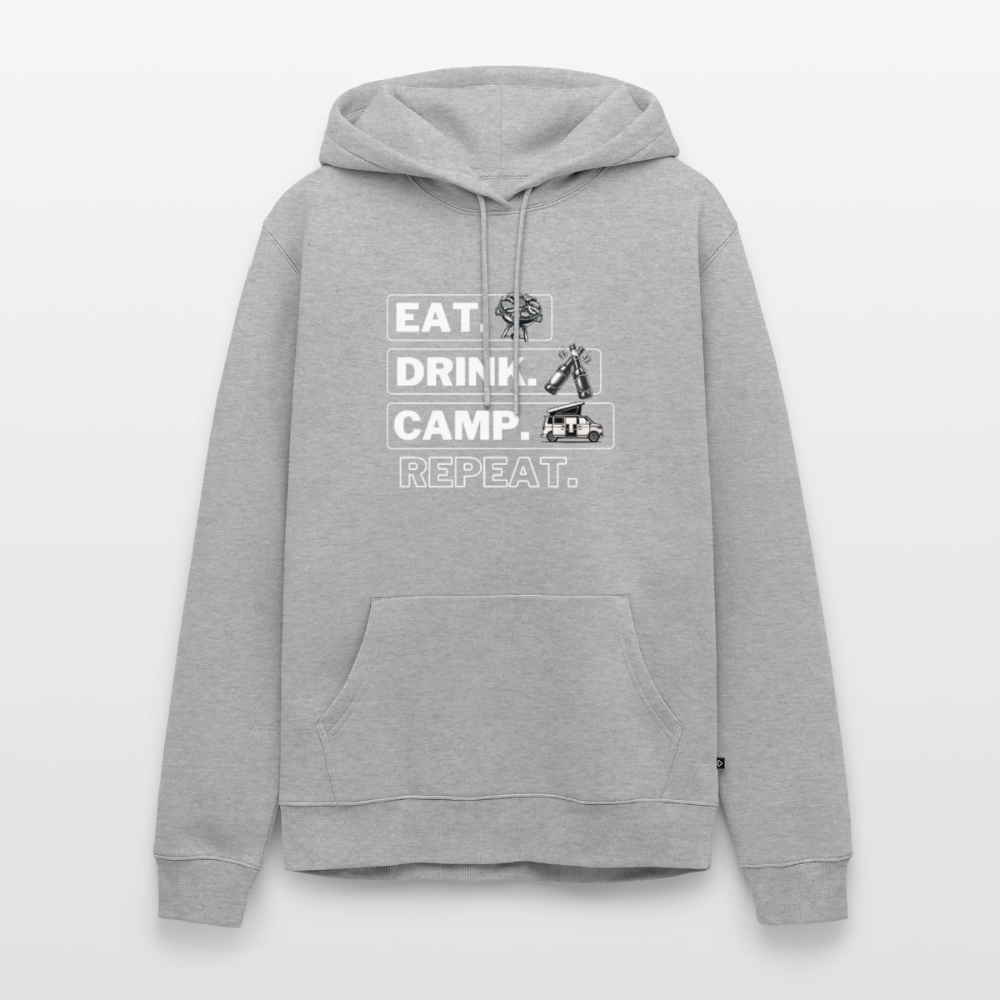Eat Drink Camp - Herren Camping Hoodie - Bulli - Grau meliert