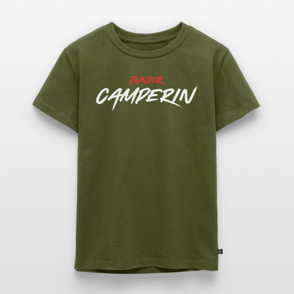 Junior Camperin - Kinder Camping T-Shirt - Khaki