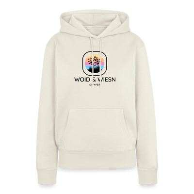 Woid & Wiesn Camper - Damen Camping Hoodie - Naturweiß