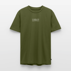 Camplife statt Midlife Crisis - Herren Camping T-Shirt - Khaki