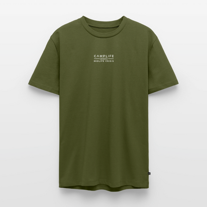 Camplife statt Midlife Crisis - Herren Camping T-Shirt - Khaki