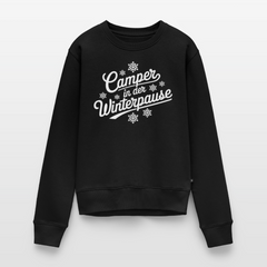 Camper im Winter - Damen Camping Sweatshirt - Schwarz