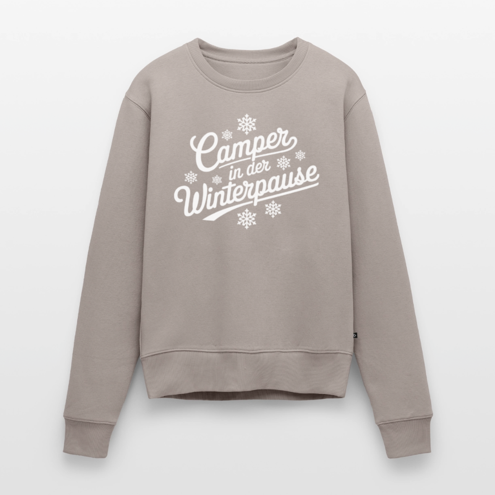 Camper im Winter - Damen Camping Sweatshirt - Taupe