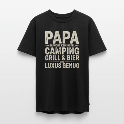 Väter sind Helden - Herren Camping T-Shirt - Schwarz