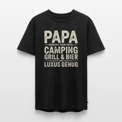 Väter sind Helden - Herren Camping T-Shirt - Schwarz