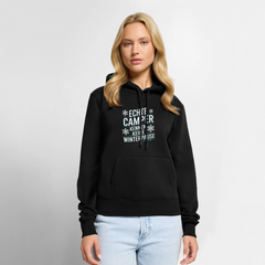 Camper ohne Winterpause - Damen Camping Hoodie - Schwarz
