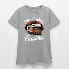Driving Home - Damen Camping T-Shirt - Grau meliert