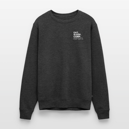 Eat Sleep Camp Repeat - Herren Camping Sweatshirt - Anthrazit meliert