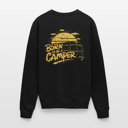 Born to be a Camper - Männer Camping Sweatshirt - Schwarz