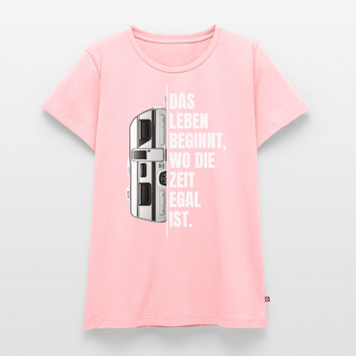 Camping ist Zeitlos - Damen Camping T-Shirt - Wohnwagen - Rosa