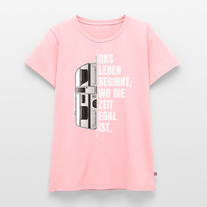 Camping ist Zeitlos - Damen Camping T-Shirt - Wohnwagen - Rosa