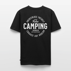 Grenzenlose Freiheit - Herren Camping T-Shirt - Schwarz