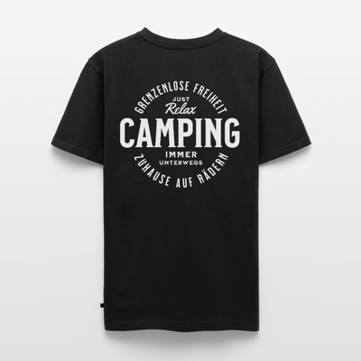 Grenzenlose Freiheit - Herren Camping T-Shirt - Schwarz