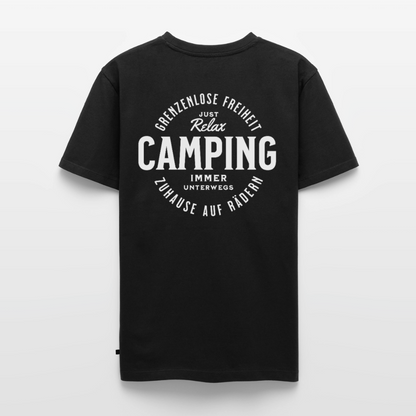 Grenzenlose Freiheit - Herren Camping T-Shirt - Schwarz
