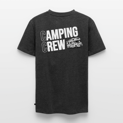 Wohnmobil Camping Crew - Herren Camping T-Shirt - Rückendruck - Anthrazit meliert