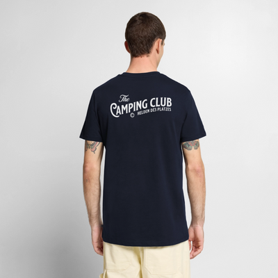 Vintage Camping Club - Herren Camping T-Shirt - Rückendruck - Navy