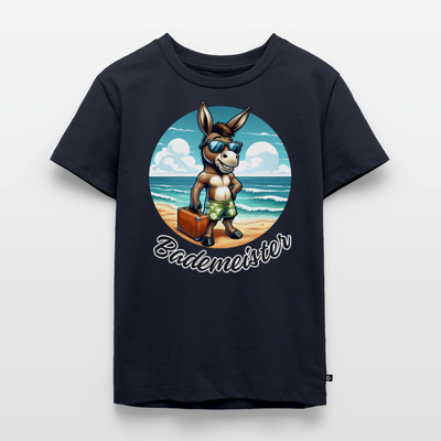 Bademeister - Kinder Camping T-Shirt - Navy
