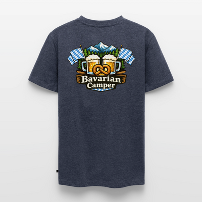 Bavarian Camper - Herren Camping T-Shirt - Jeansblau 