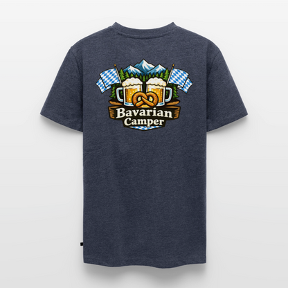 Bavarian Camper - Herren Camping T-Shirt - Jeansblau 