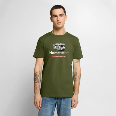 Wohnmobil Homeoffice - Herren Camping T-Shirt - Khaki