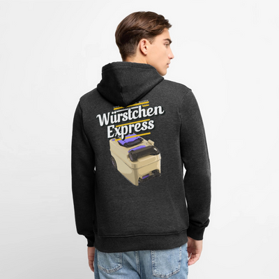 Würstchen Express - Herren Camping Hoodie - Anthrazit meliert