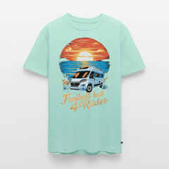 Freiheit hat 4 Räder - Herren Camping T-Shirt - Vanlife - Mint 