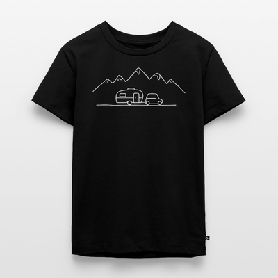 Keep it Simple - Kinder Camping T-Shirt - Schwarz
