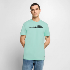 Evolution Vanlife - Herren Camping T-Shirt - Mint 