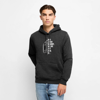 Camping ist Zeitlos - Herren Camping Hoodie - Vanlife - Anthrazit meliert