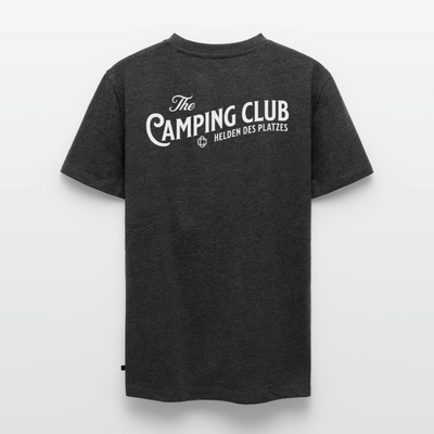 Vintage Camping Club - Herren Camping T-Shirt - Rückendruck - Anthrazit meliert