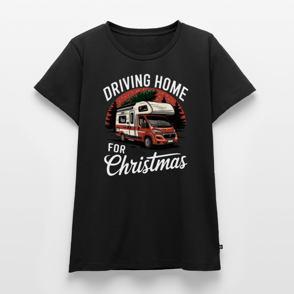 Driving Home - Damen Camping T-Shirt - Schwarz
