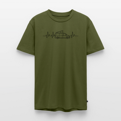 Herzschlag EKG Bulli - Herren Camping T-Shirt - Khaki