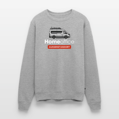 Vanlife Homeoffice - Herren Camping Sweatshirt - Grau meliert