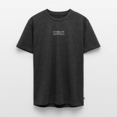 Camplife statt Midlife Crisis - Herren Camping T-Shirt - Anthrazit meliert