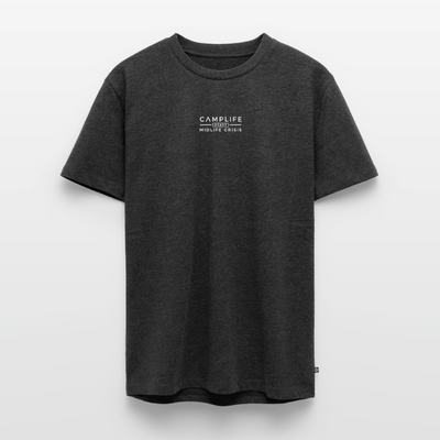 Camplife statt Midlife Crisis - Herren Camping T-Shirt - Anthrazit meliert